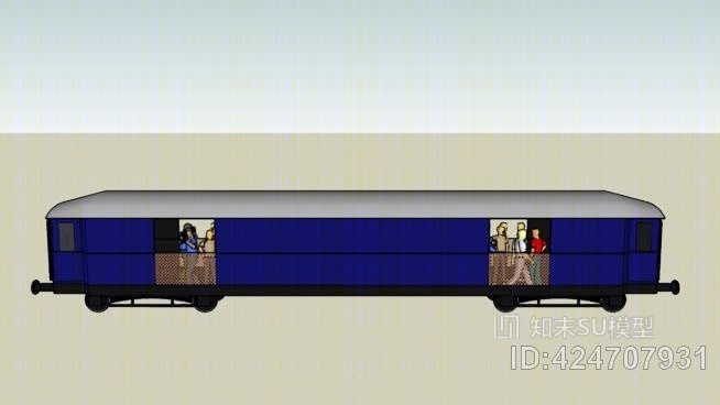 我开的一辆火车是为了好玩。列车车厢2SU模型下载【ID:424707931】