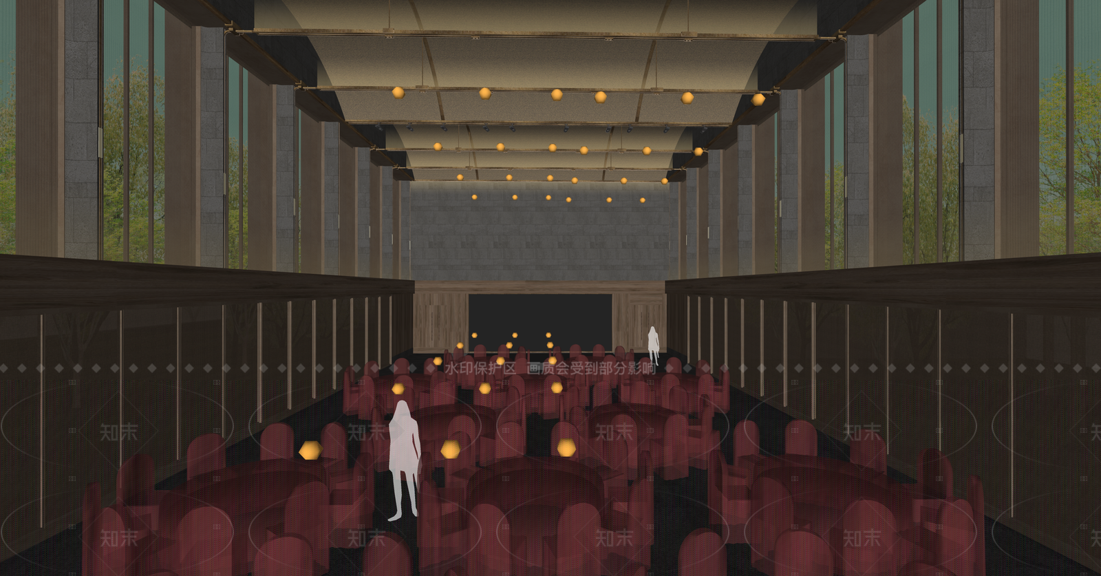 现代酒店大堂SU模型下载【ID:1216062308】