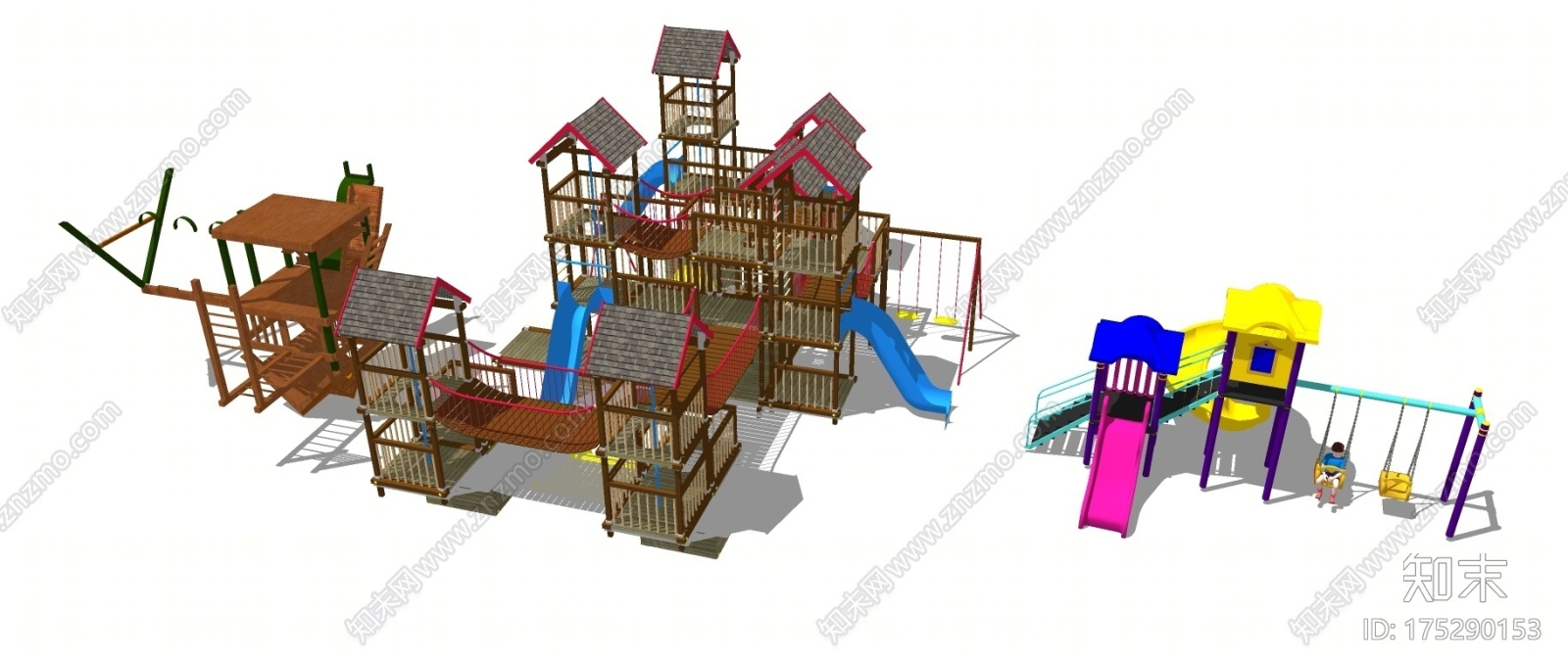儿童游乐设施SU模型下载【ID:175290153】