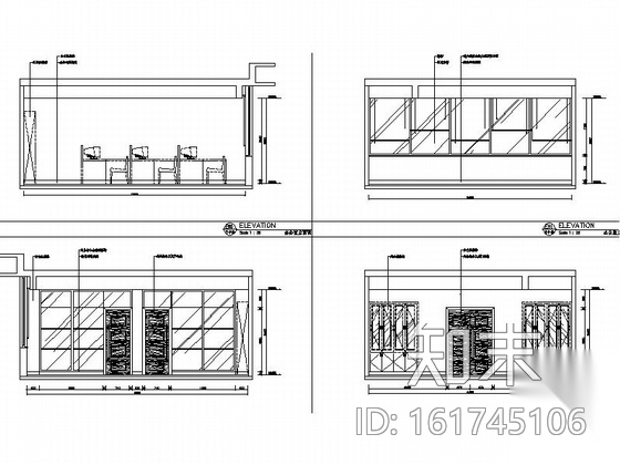 [湖南]高档现代风格售楼部室内CAD装修图cad施工图下载【ID:161745106】