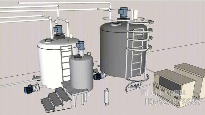 化工厂SU模型下载【ID:623079957】