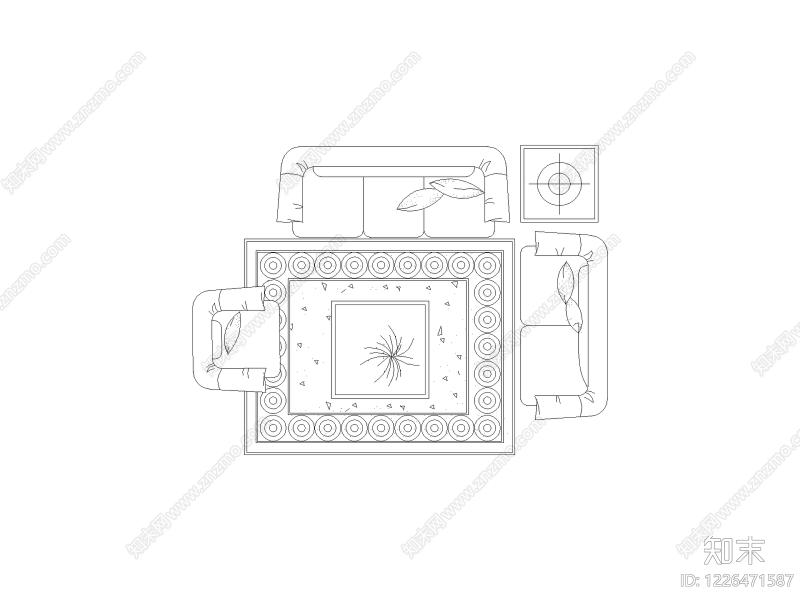 家装图块cad施工图下载【ID:1226471587】