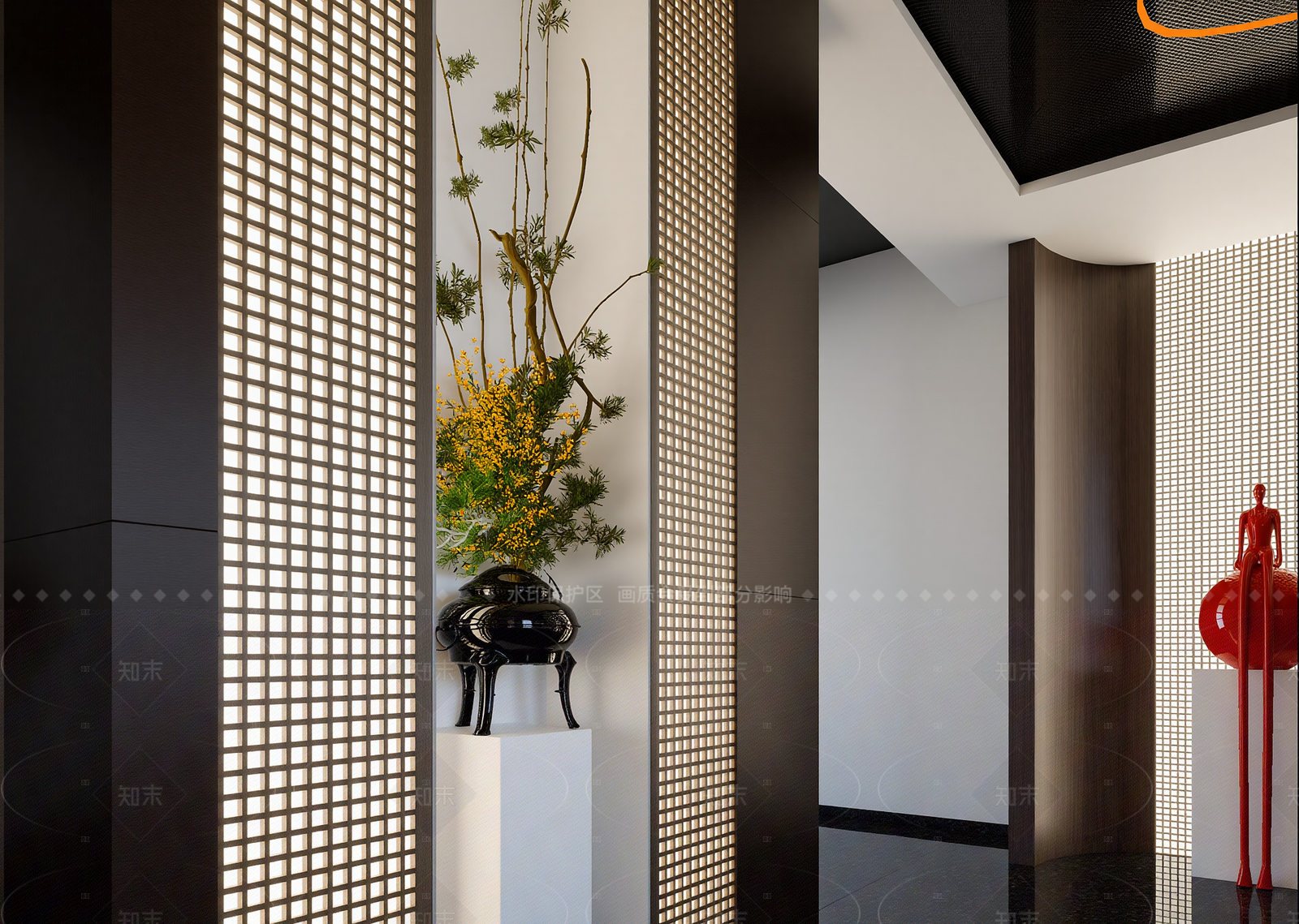 现代艺术展厅3D模型下载【ID:1214945745】