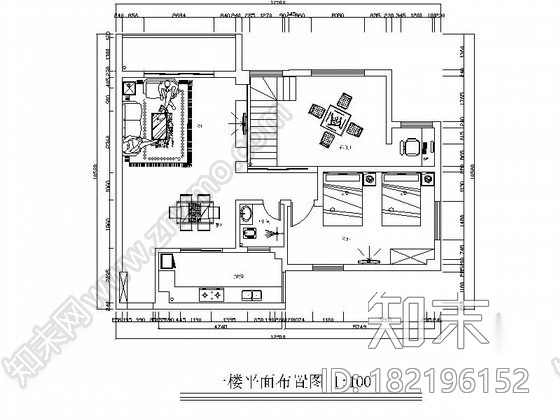 [山东]某经典复式设计装修图cad施工图下载【ID:182196152】