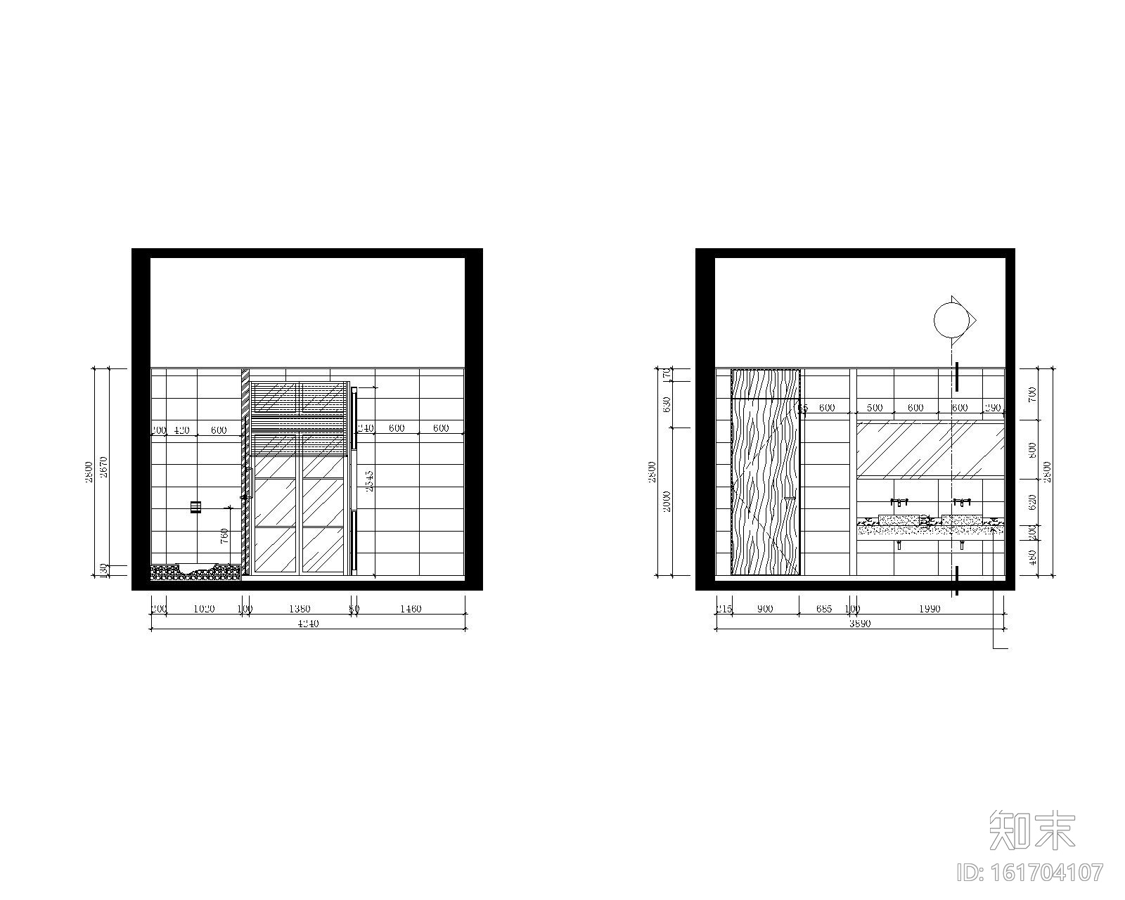 御景国际售楼部设计施工图（CAD）cad施工图下载【ID:161704107】