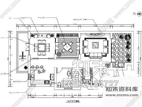 某别墅一层平面图施工图下载【ID:832184727】