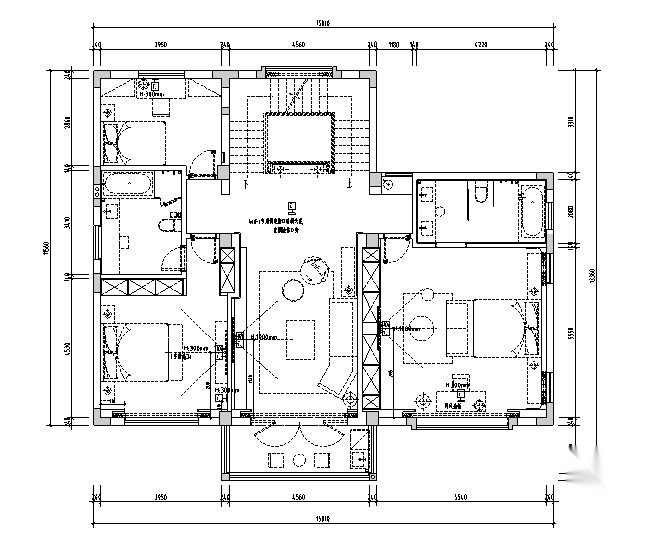 [浙江]现代中式风格自建别墅设计施工图（附效果图）施工图下载【ID:160099124】