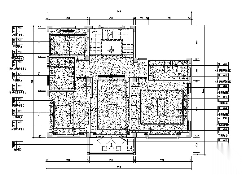 [浙江]现代中式风格自建别墅设计施工图（附效果图）施工图下载【ID:160099124】