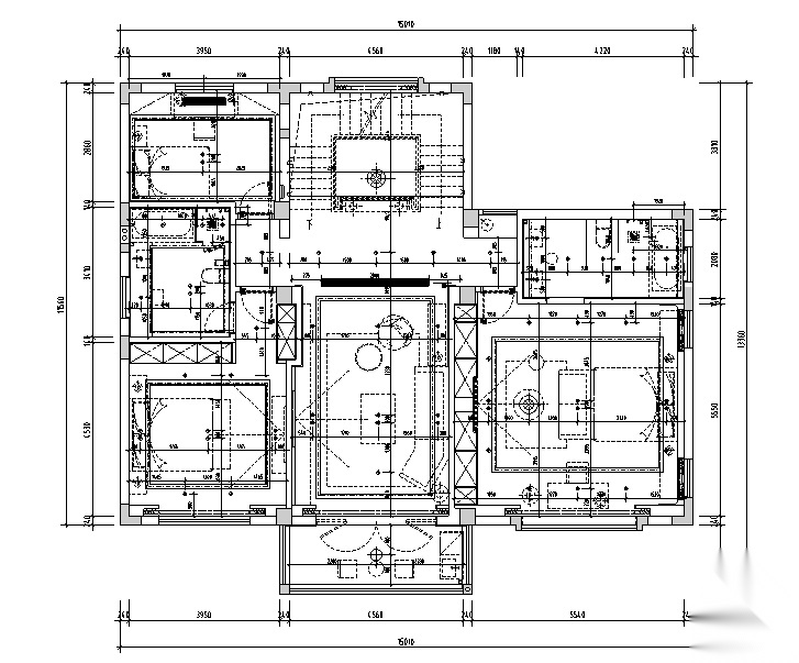 [浙江]现代中式风格自建别墅设计施工图（附效果图）施工图下载【ID:160099124】