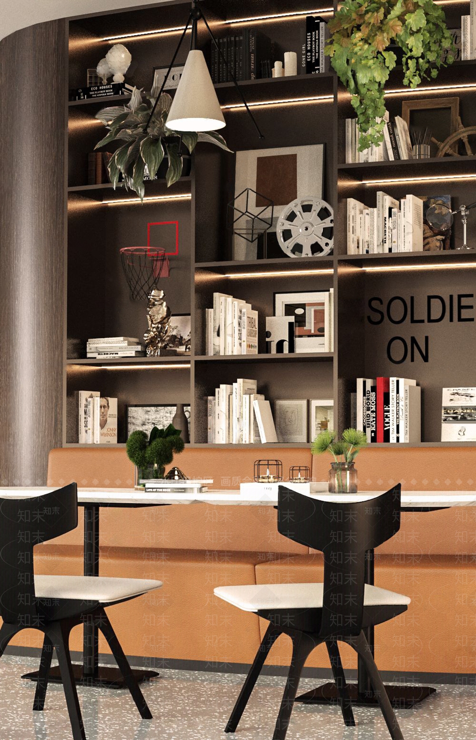 乐尚设计现代书店3D模型下载【ID:1101639917】