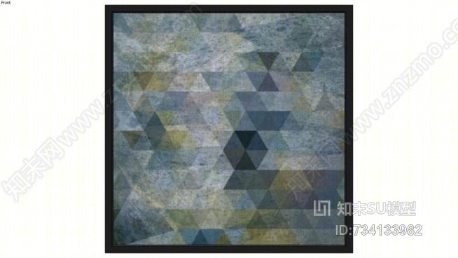 蓝色框架几何IIISU模型下载【ID:734133982】