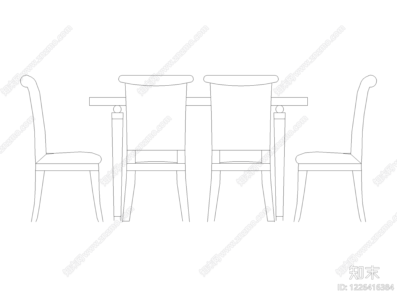 现代椅子CAD图纸