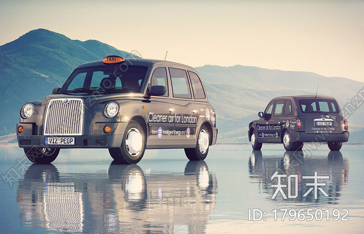 复古出租车CG模型下载【ID:179650192】