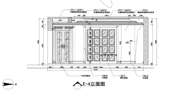 两层美式风格别墅室内装修施工图+效果图cad施工图下载【ID:160117135】