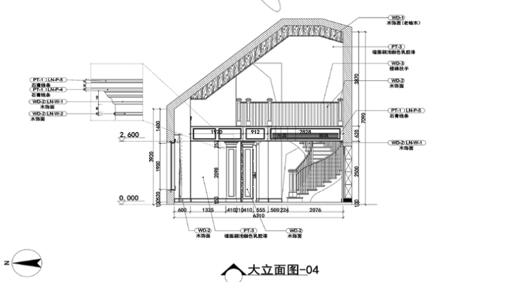 两层美式风格别墅室内装修施工图+效果图cad施工图下载【ID:160117135】