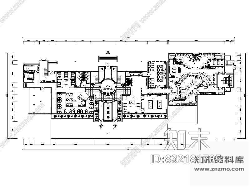 泰式某娱乐会所平面图cad施工图下载【ID:832181705】