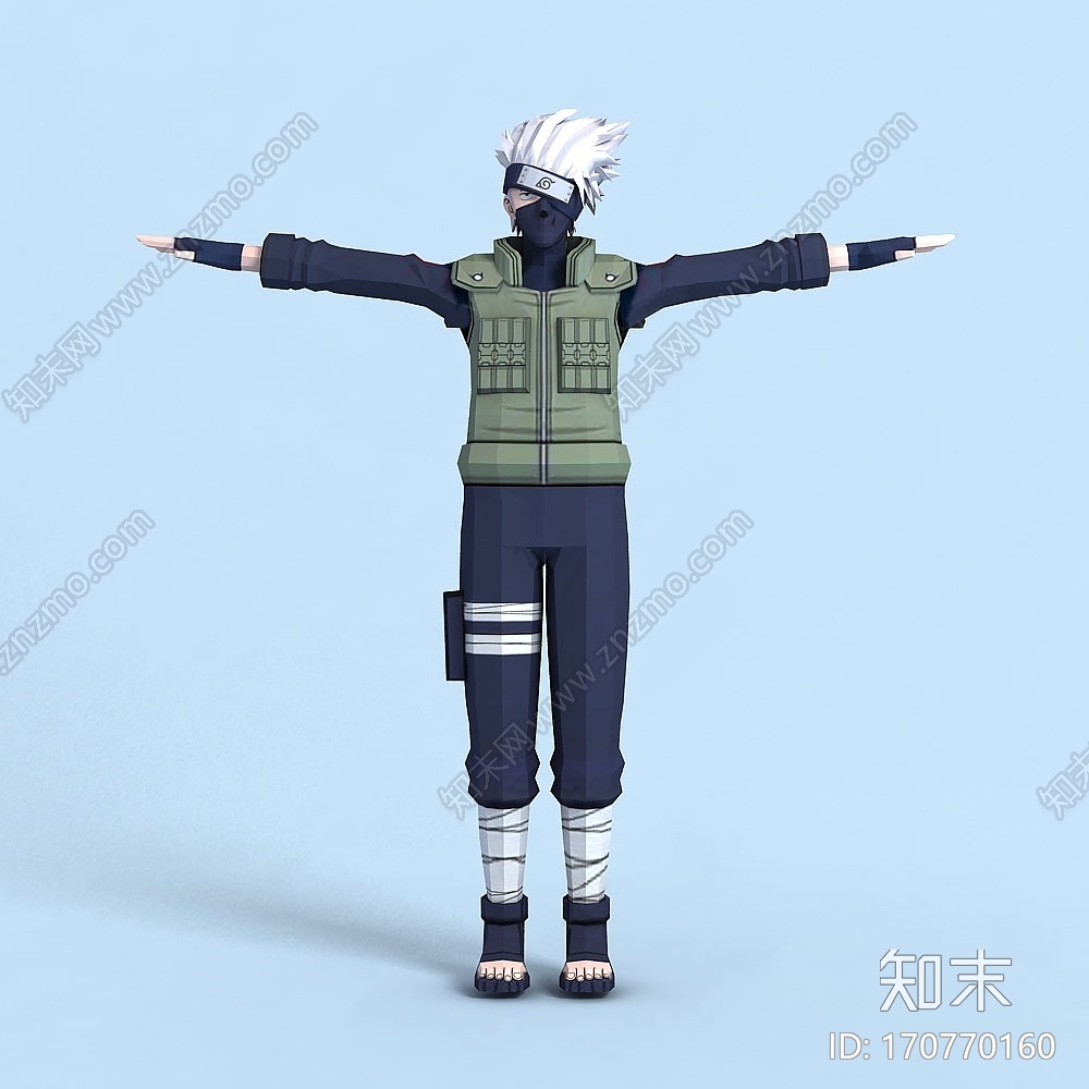 现代3D旗木卡卡西CG模型下载【ID:170770160】