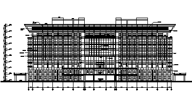 [上海]某大学图书馆建筑施工图（含结构图纸）cad施工图下载【ID:151543147】