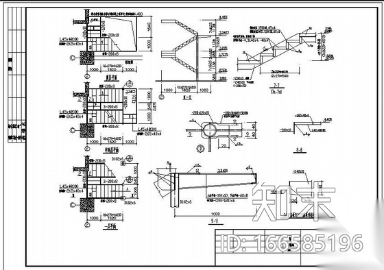 某土建结构上增加钢梯结构施工图施工图下载【ID:166585196】