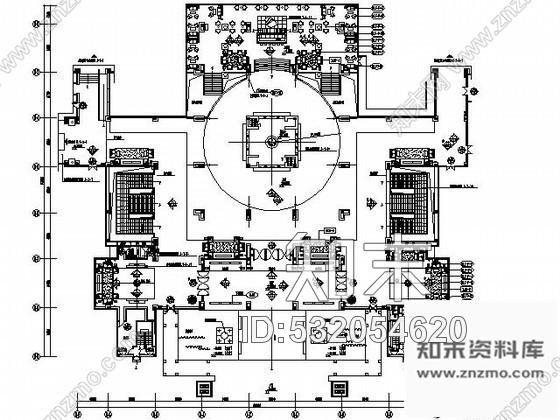施工图广州五星酒店首层大堂施工图含实景施工图下载【ID:532054620】