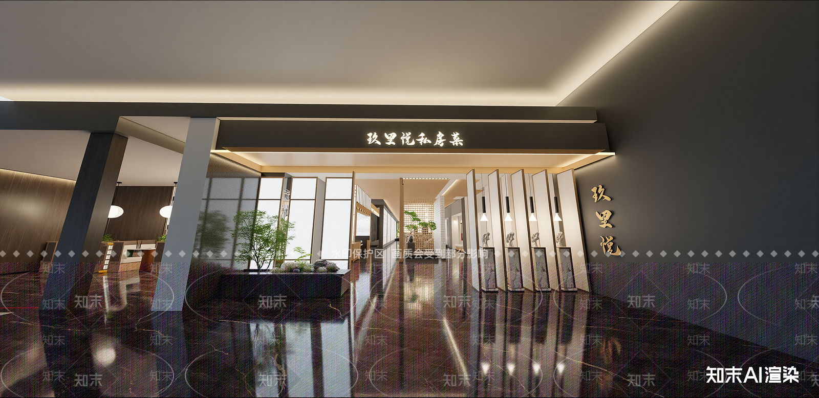 现代酒店大堂SU模型下载【ID:1215201381】