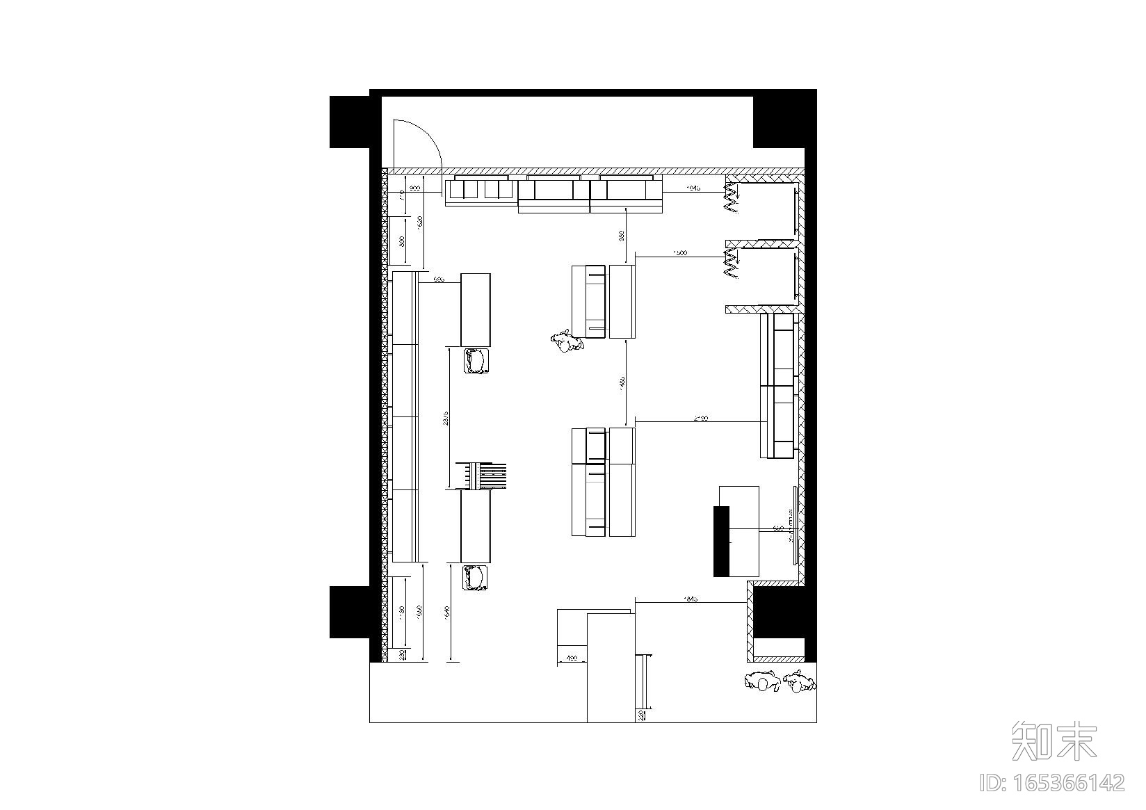 [四川]G-STAR RAW成都王府井百货店施工图cad施工图下载【ID:165366142】