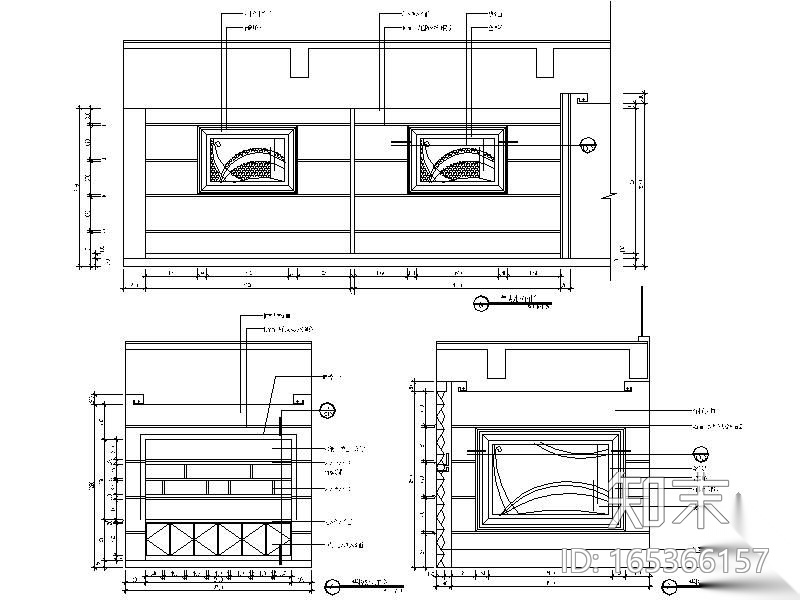 [上海]售楼处室内施工图（含实景）cad施工图下载【ID:165366157】