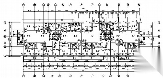 某市场四层综合楼建筑施工图cad施工图下载【ID:165142135】