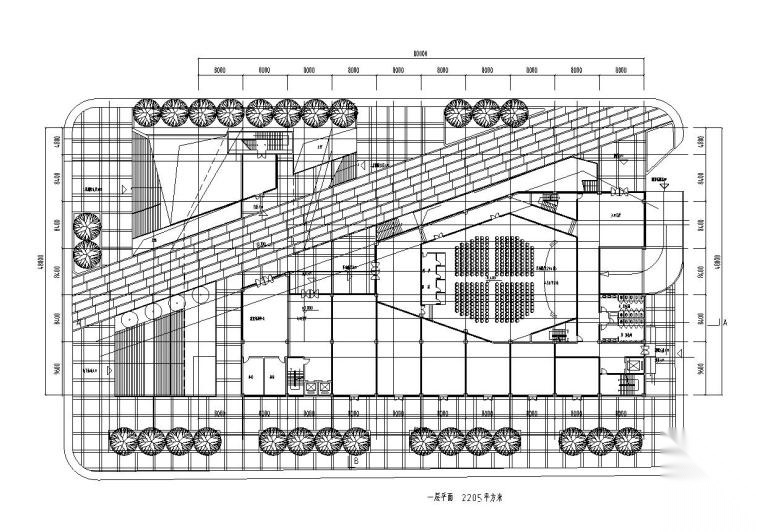 [甘肃]大学生活动中心建筑施工图设计（CAD）cad施工图下载【ID:160722195】