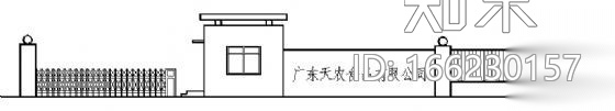 某食品公司大门建筑施工图cad施工图下载【ID:166230157】