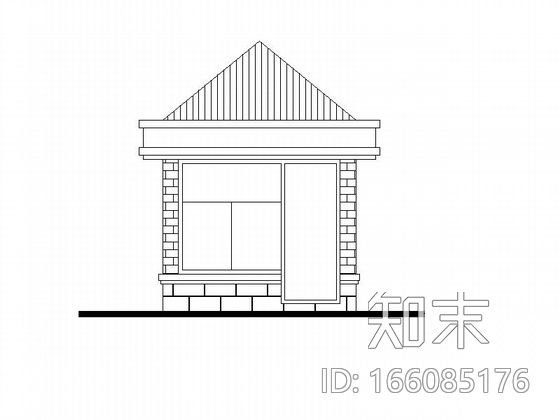 [合肥]某村落围墙及大门建筑施工图cad施工图下载【ID:166085176】