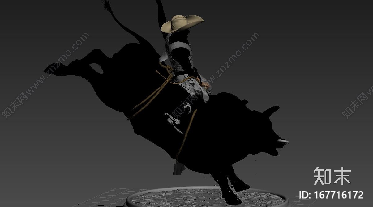 《骑牛比赛》CG模型下载【ID:167716172】