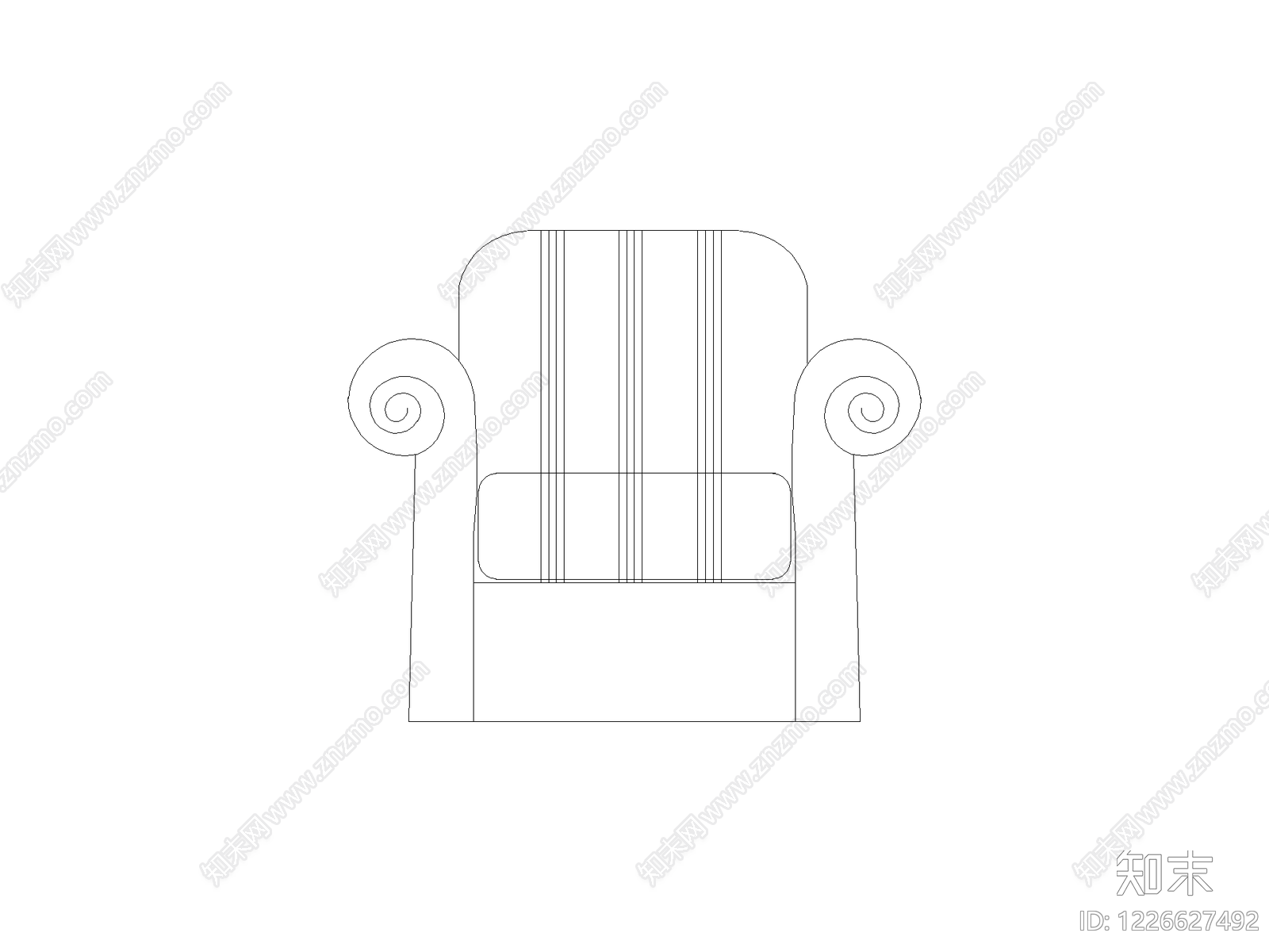 现代,意式沙发CAD图纸