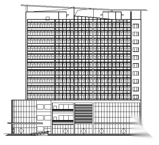 商住楼建筑施工图cad施工图下载【ID:149857109】