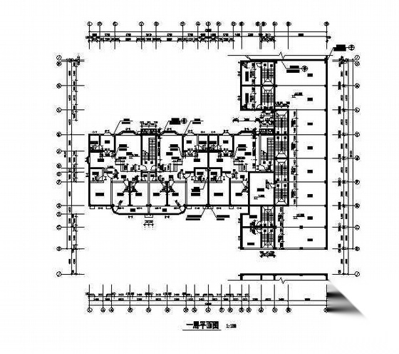 商住楼建筑施工图cad施工图下载【ID:149857109】