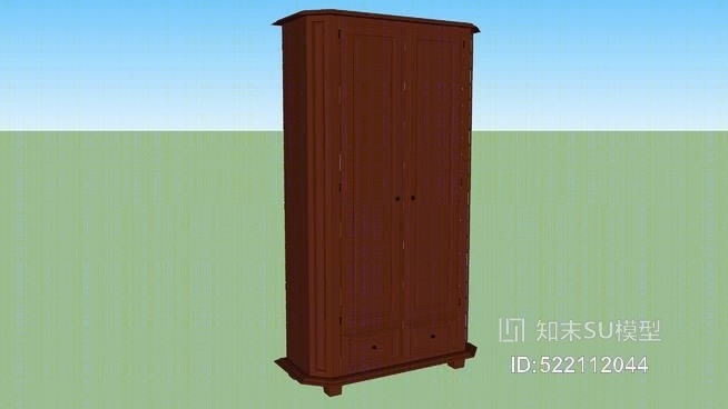 简易衣柜SU模型下载【ID:522112044】