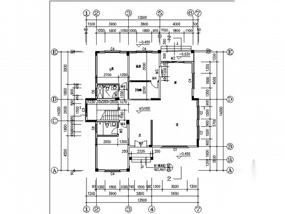 [新农村]2层田园式独栋别墅建筑设计施工图（含效果图）施工图下载【ID:165736126】