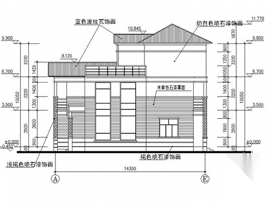 [新农村]2层田园式独栋别墅建筑设计施工图（含效果图）施工图下载【ID:165736126】