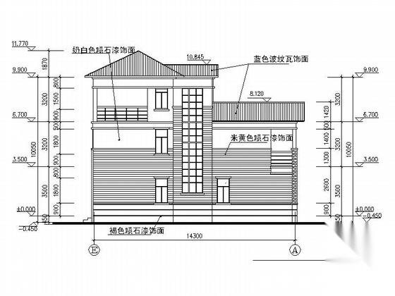 [新农村]2层田园式独栋别墅建筑设计施工图（含效果图）施工图下载【ID:165736126】