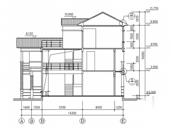 [新农村]2层田园式独栋别墅建筑设计施工图（含效果图）施工图下载【ID:165736126】