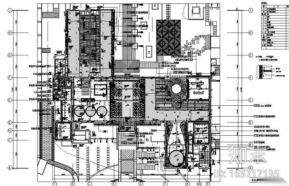 金海花园城会所空间设计施工图（附效果图）cad施工图下载【ID:165717135】