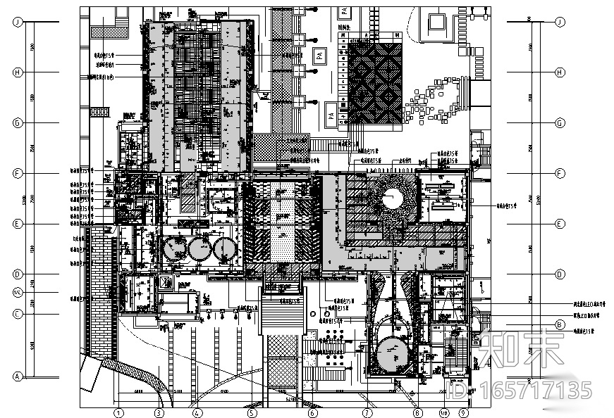 金海花园城会所空间设计施工图（附效果图）cad施工图下载【ID:165717135】
