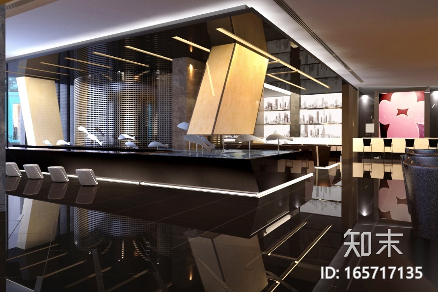 金海花园城会所空间设计施工图（附效果图）cad施工图下载【ID:165717135】