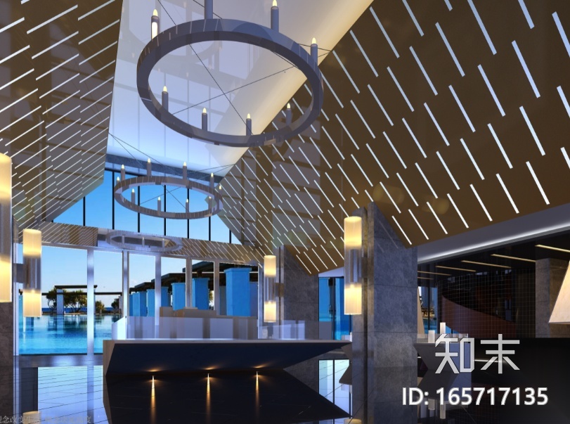金海花园城会所空间设计施工图（附效果图）cad施工图下载【ID:165717135】