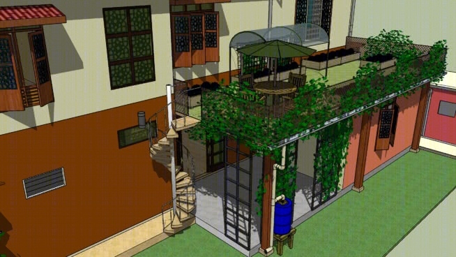 屋顶花园SU模型下载【ID:430247196】