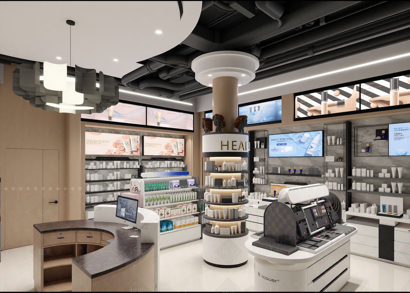 现代化妆品展台3D模型下载【ID:1214974117】