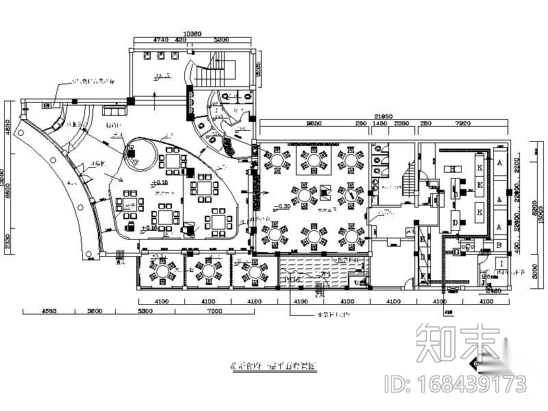 某食府室内装饰施工图cad施工图下载【ID:168439173】