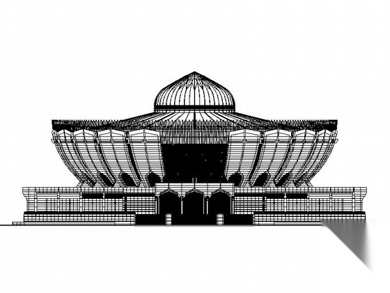 [宁夏]某六层大型甲等歌剧院建筑施工图施工图下载【ID:164865162】