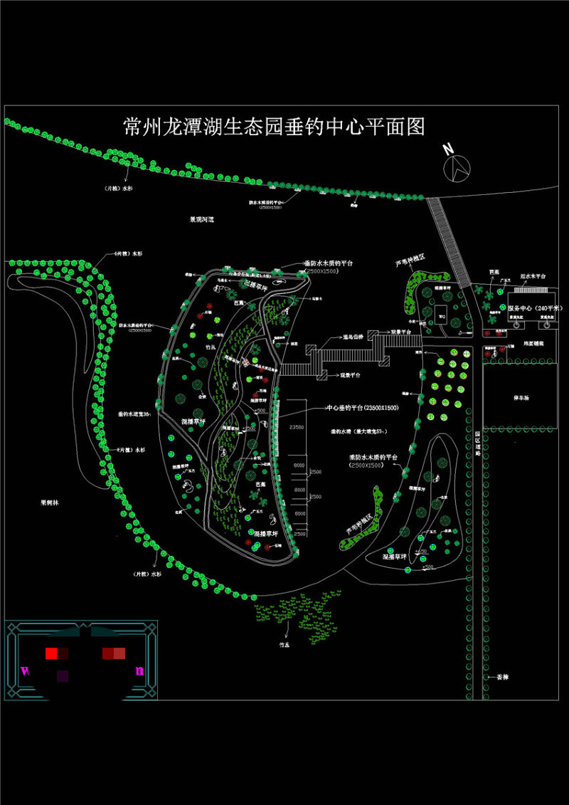 垂钓小岛CAD景观图纸cad施工图下载【ID:149651146】