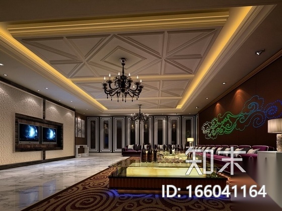 [苏州]某国际高档商务会所室内装修图（含效果）cad施工图下载【ID:166041164】